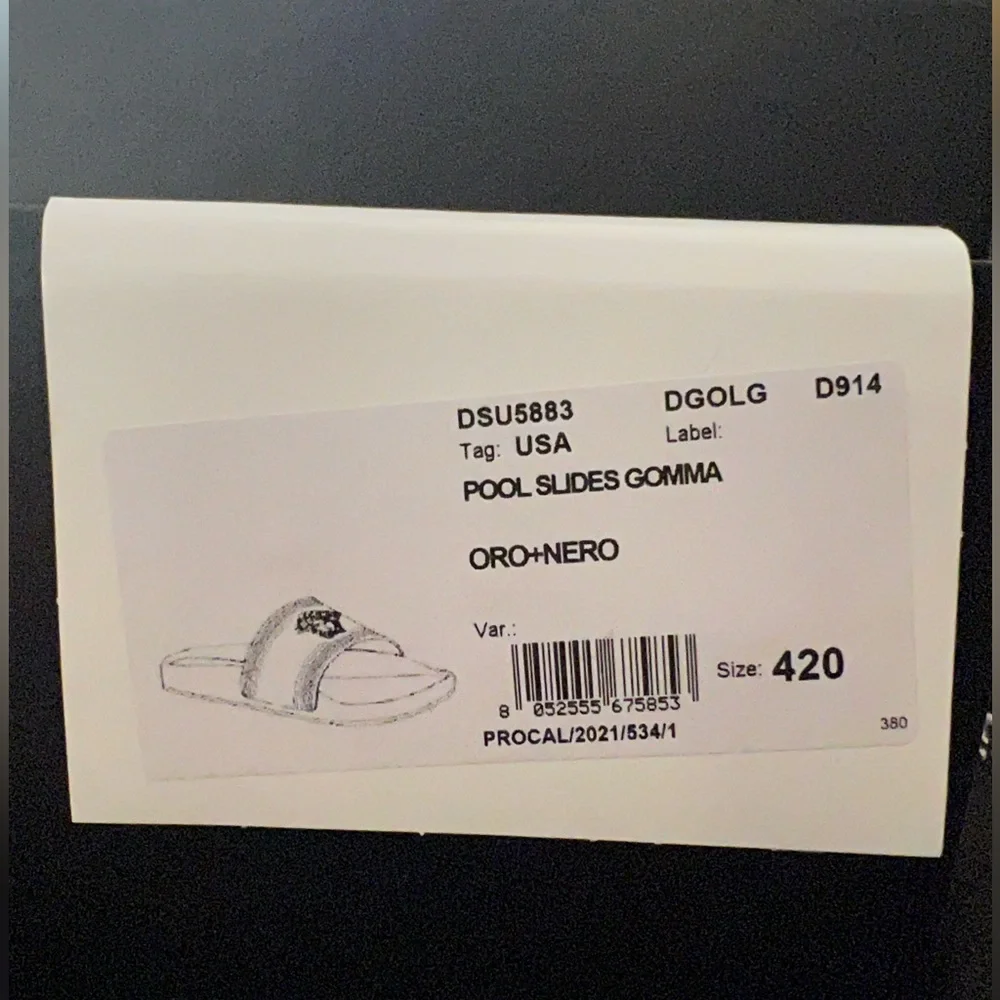 NIB Versace Medusa Metallic Pool Slide Sandals (42) - Picture 2 of 8